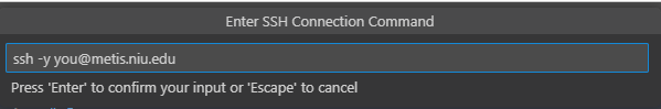 Example SSH Command